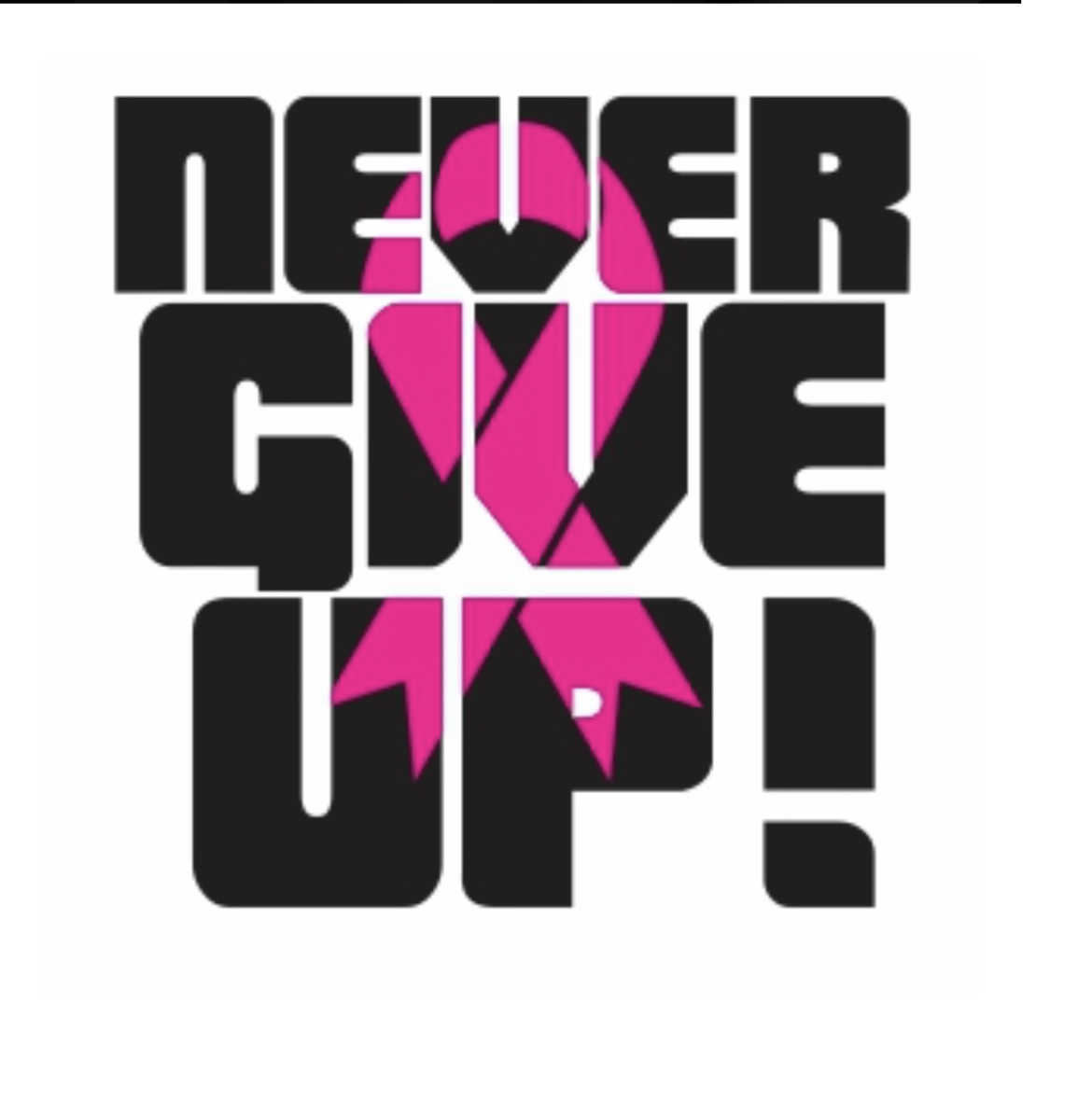 Never give up Cancer iron on heat transfers