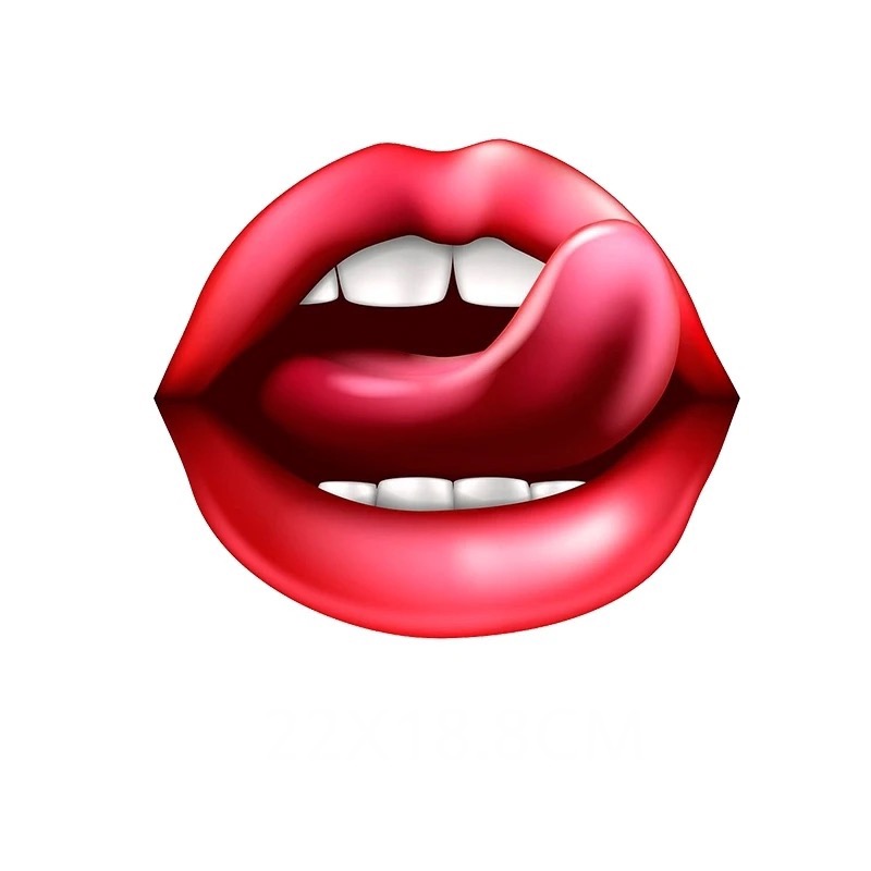 Sexy red lip heat transfers