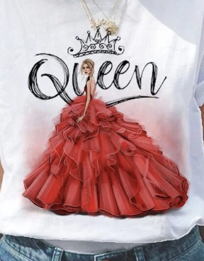 Queen red iron on heat transfer patches