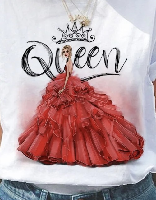 Queen red iron on heat transfer patches