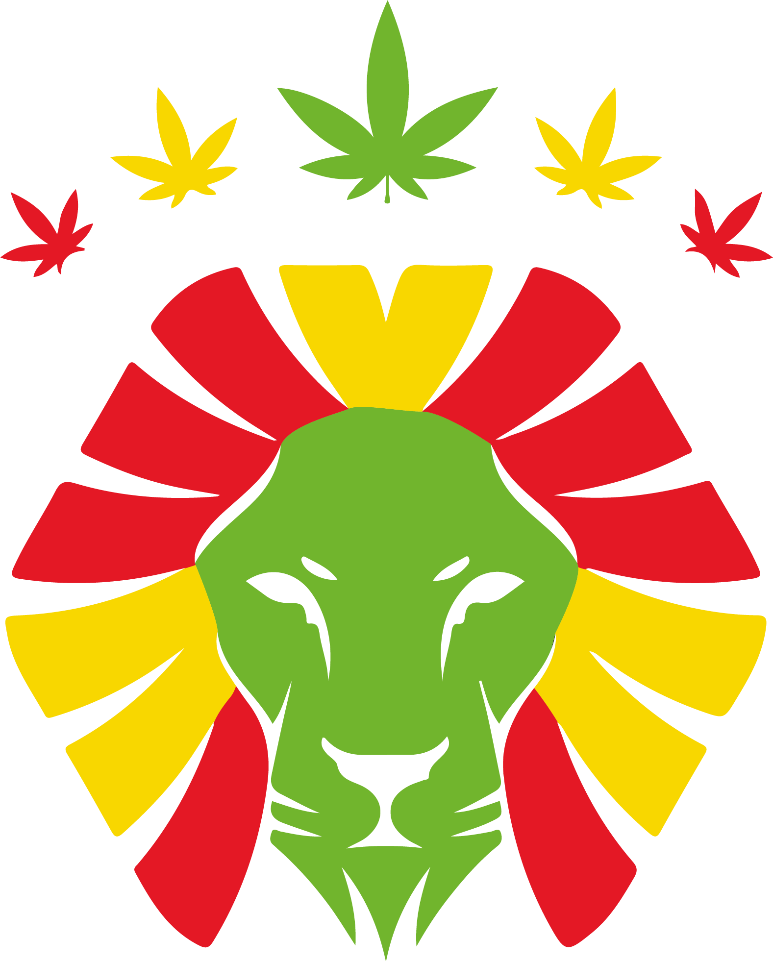 Lion cannabis iron on heat transfers
