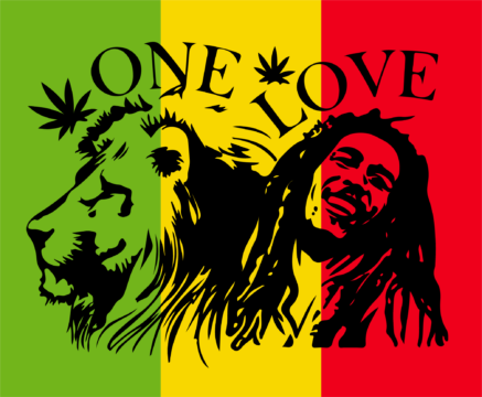 One love bob Marley flag iron on heat transfers