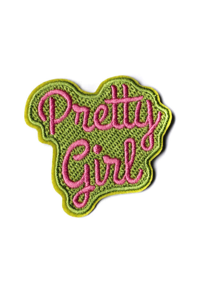 Pretty girl iron on embroidery patches
