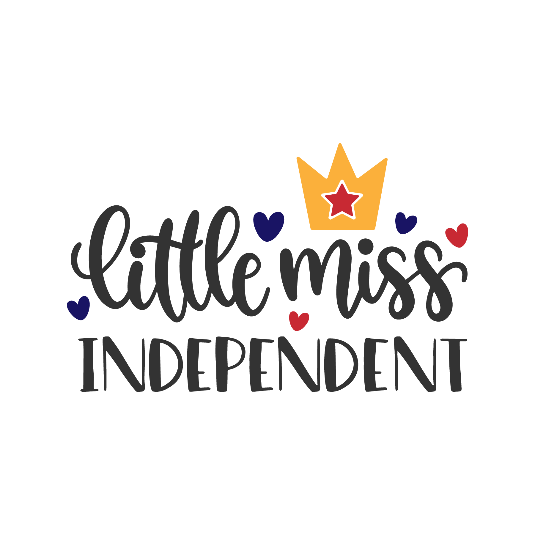 Little miss independent patriotic heat transfers