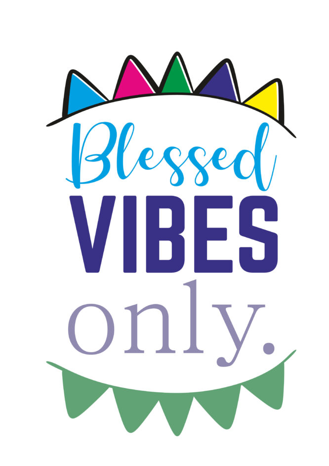 Blessed vibes only iron on heat transfers
