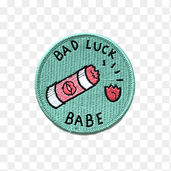 Bad luck babe iron on embroidery patches