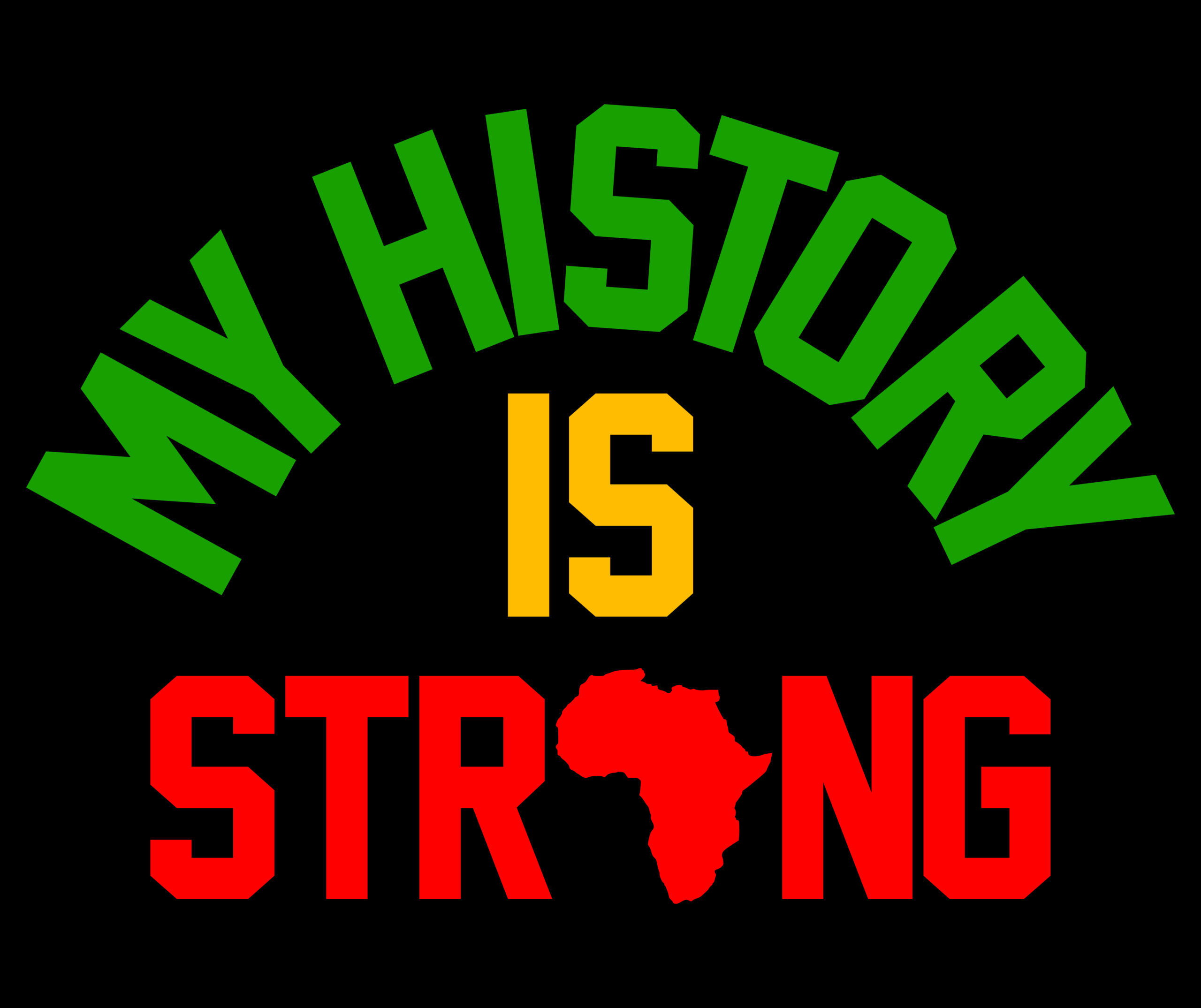 My history is strong black history iron on heat transfers