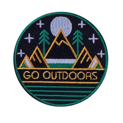Go outdoors iron on embroidery patches