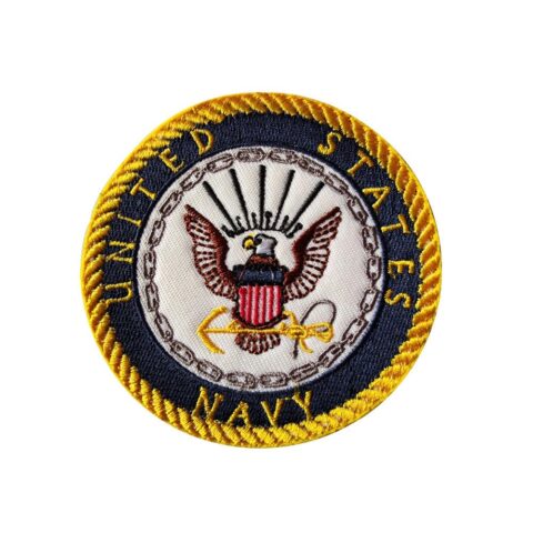 Navy iron on embroidery patches