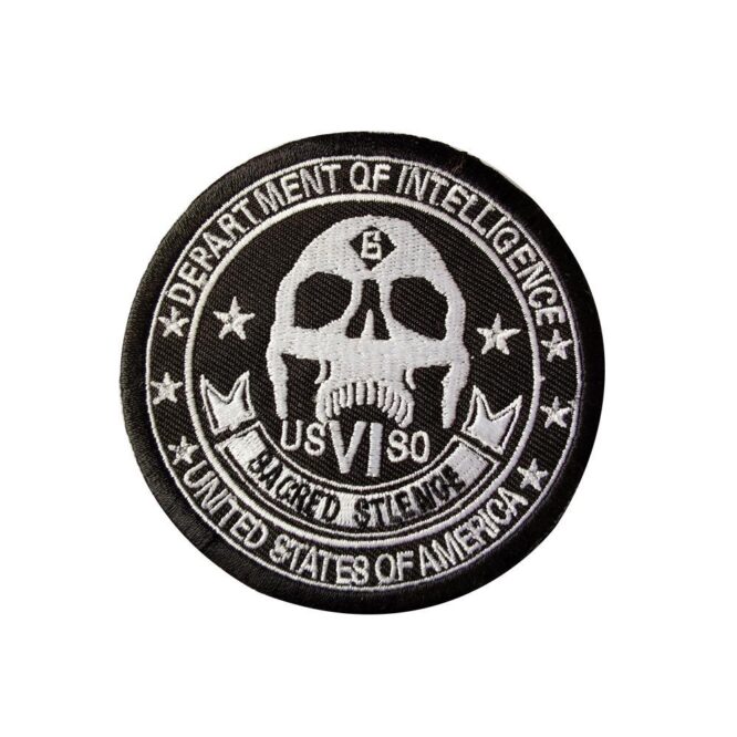 Round Skull iron on embroidery patches