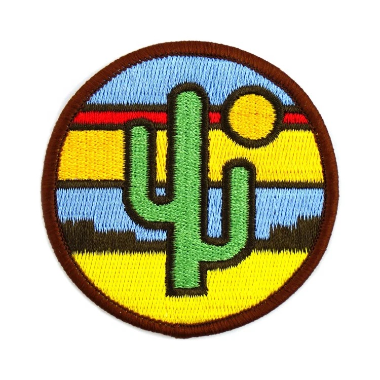 Cactus iron on embroidery patches