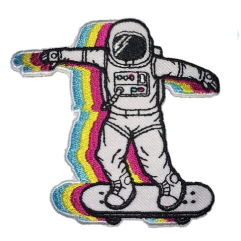 Space man iron on embroidery patches