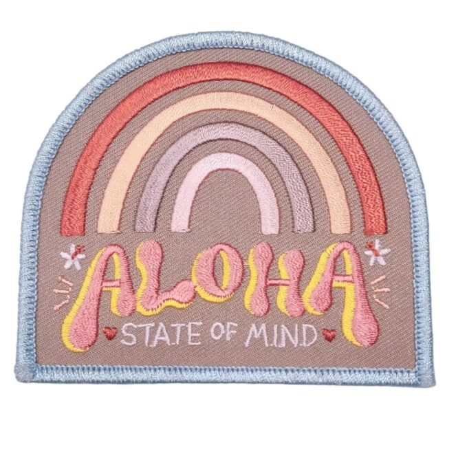 Aloha iron on embroidery patches