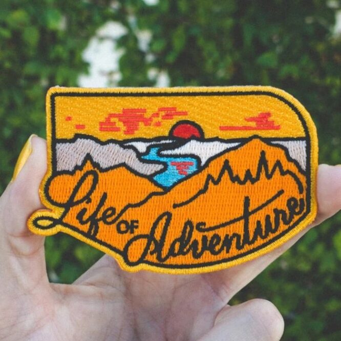 Life of adventure iron on embroidery patches