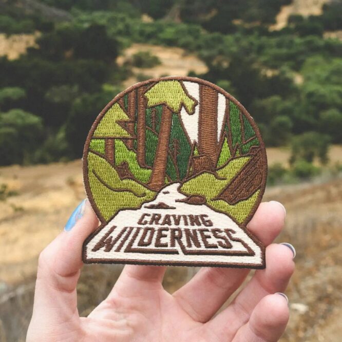 Craving wilderness iron on embroidery patches