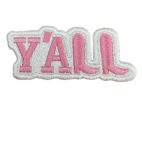 Yall iron on embroidery patches