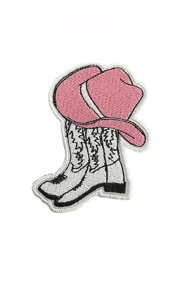 Cowboy boots iron on embroidery patches
