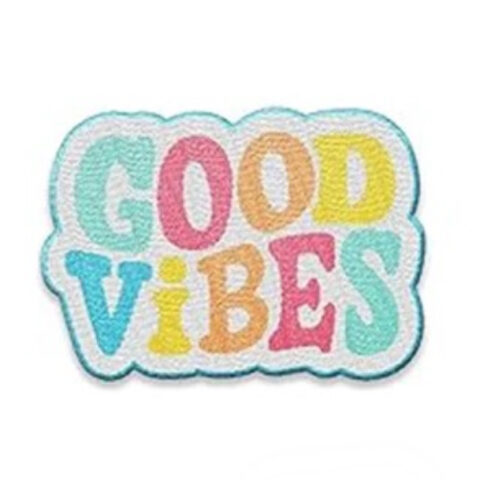 Good Vibes iron on embroidery patches