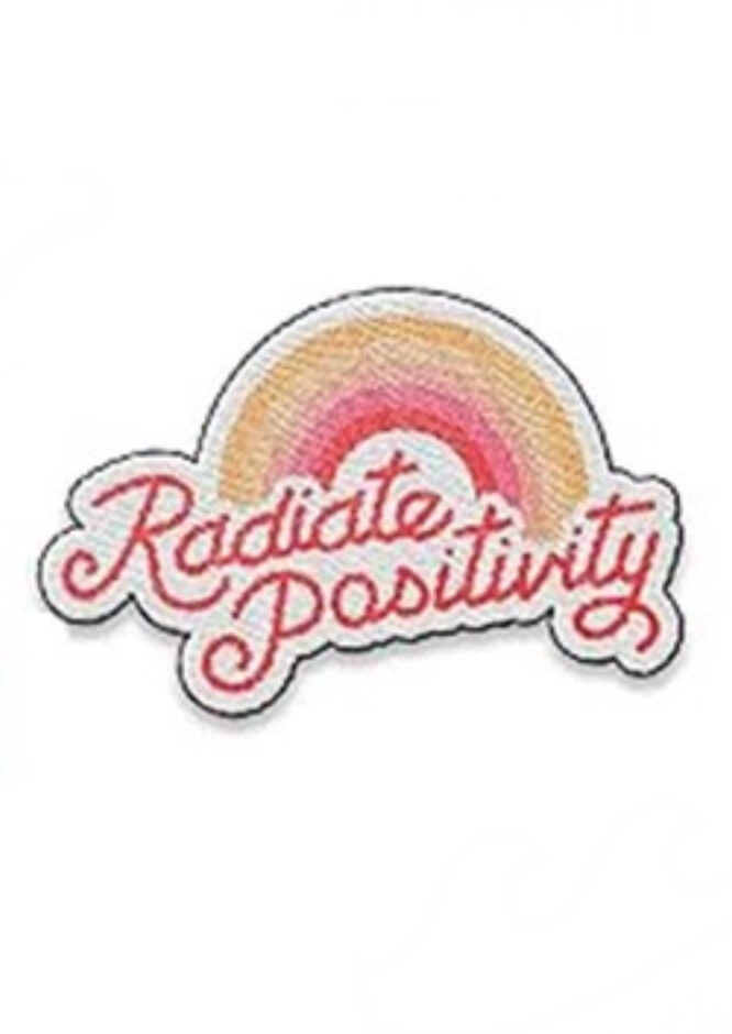 Radiate positivity iron on embroidery patches