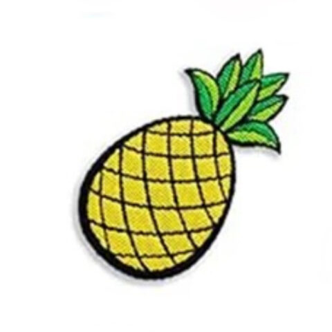 Pineapple iron on embroidery patches