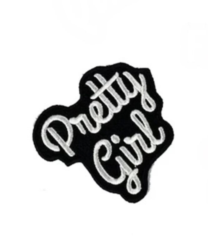 Pretty girl iron on embroidery patches