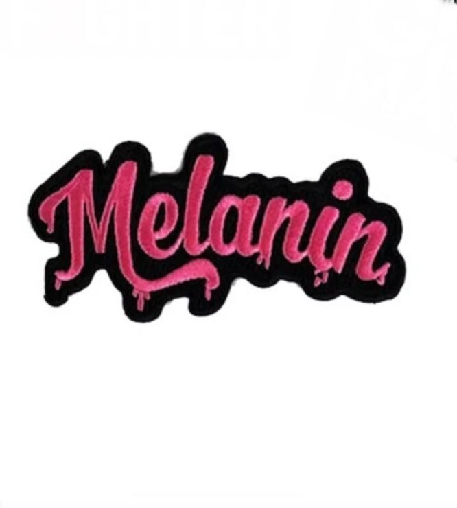 Melanin iron on embroidery patches