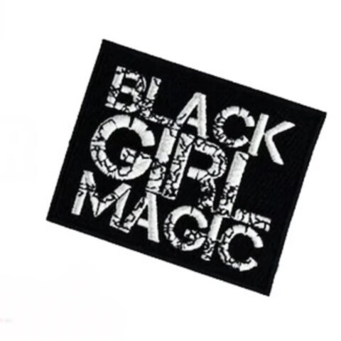 Black girl magic iron on embroidery patches