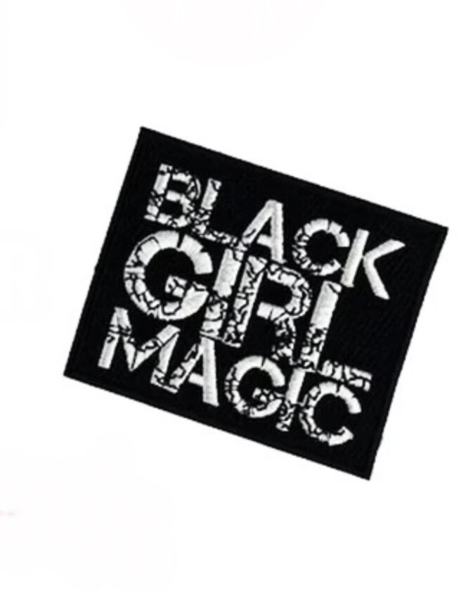 Black girl magic iron on embroidery patches