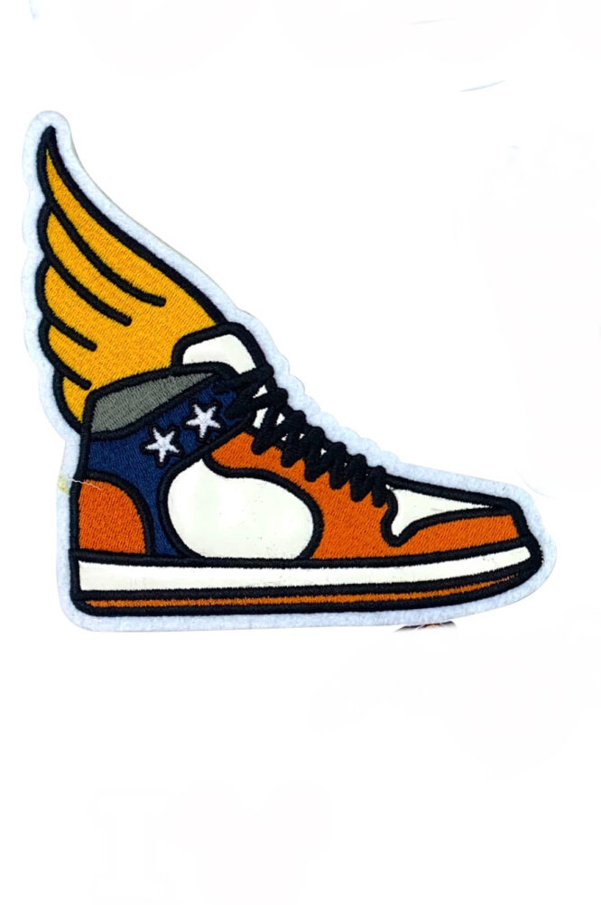 Sneaker wings iron on embroidery patches