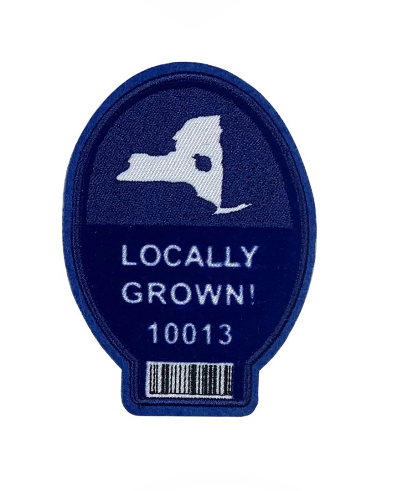 Locally grown iron on embroidery patches