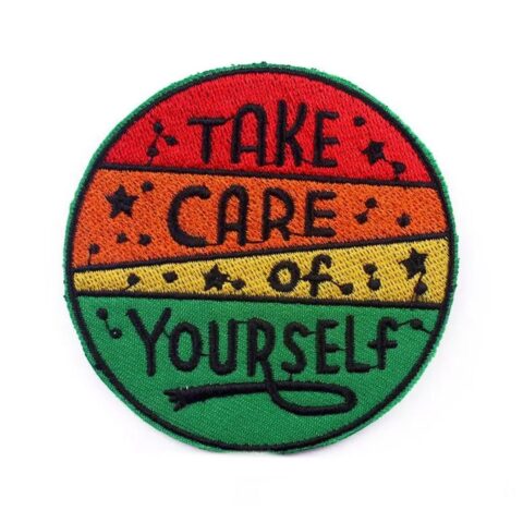 Take care of yourself iron on embroidery patches