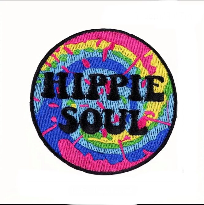 Hippie soul iron on embroidery patches