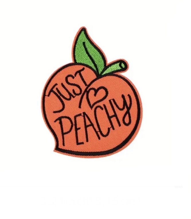 Just peachy iron on embroidery patches
