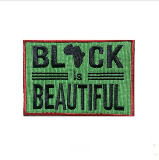 Black is beautiful iron on embroidery patches