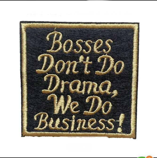 Bosses iron on embroidery patches