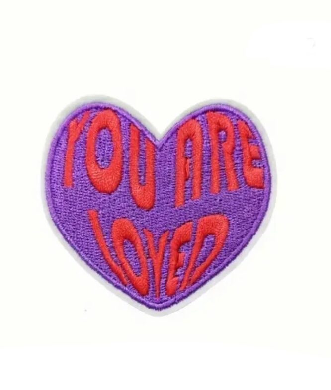You are loved iron on embroidery patches
