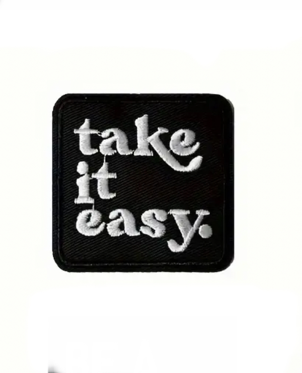 Take it easy iron on embroidery patches