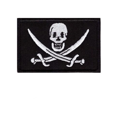 Skull iron on embroidery patches