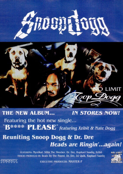 Snoop Dogg Rare hip hop heat transfers