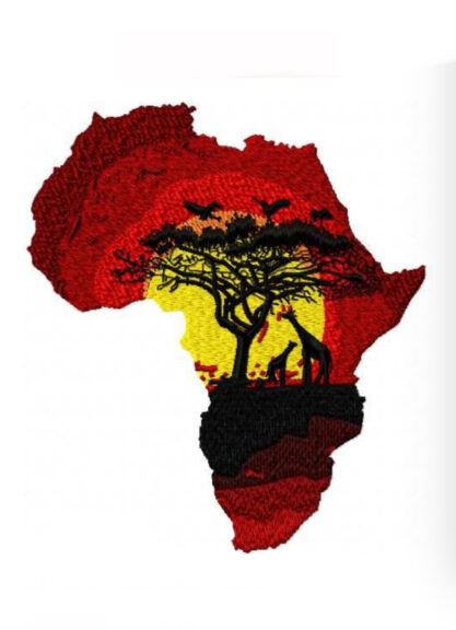 Red African map patches