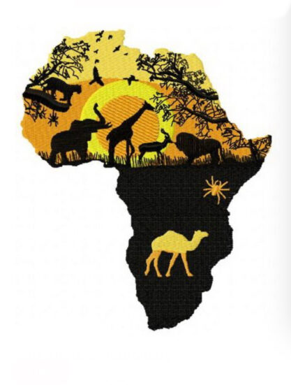 Sunset African map patches