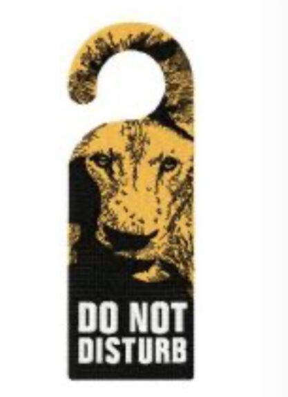 Do not disturb lion design embroidery patches
