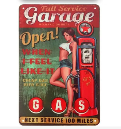 Garage open retro heat transfers