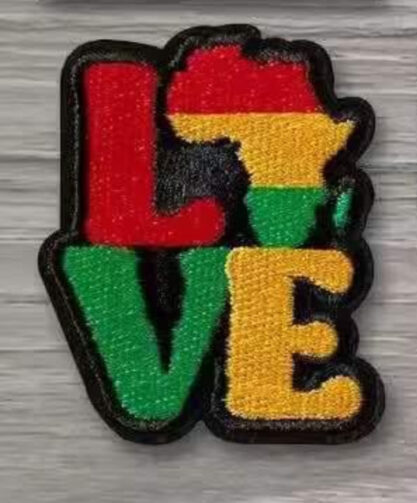 Love Africa Juneteenth patches